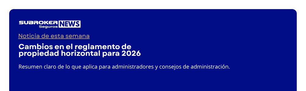 Renovación de pólizas de bienes comunes Sem. anterior Recomendaciones para la asamblea de fin de año Hace dos semanas